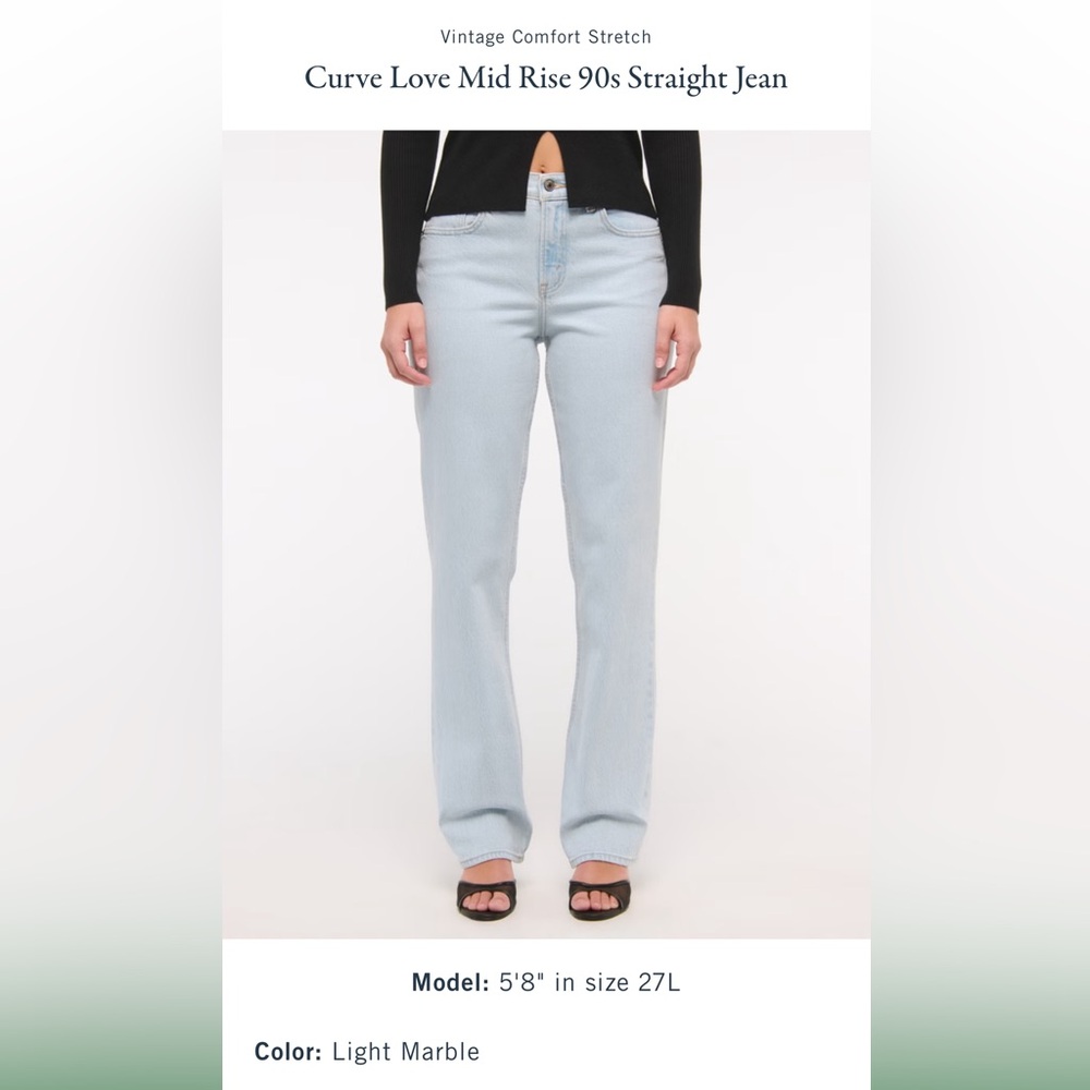 Abercrombie & Fitch Straight Leg Blue Jeans